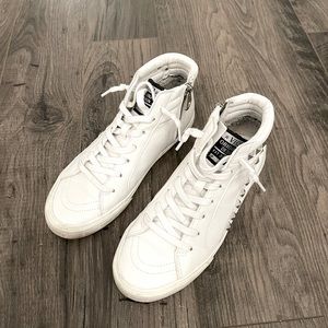 Vici White Studded High Top Sneaker, Size 7.5!